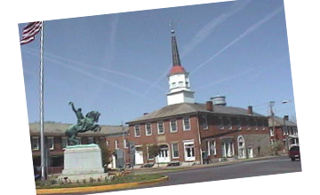 Somerset Courthouse and Statue of General Sheridan